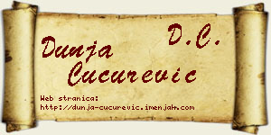Dunja Cucurević vizit kartica